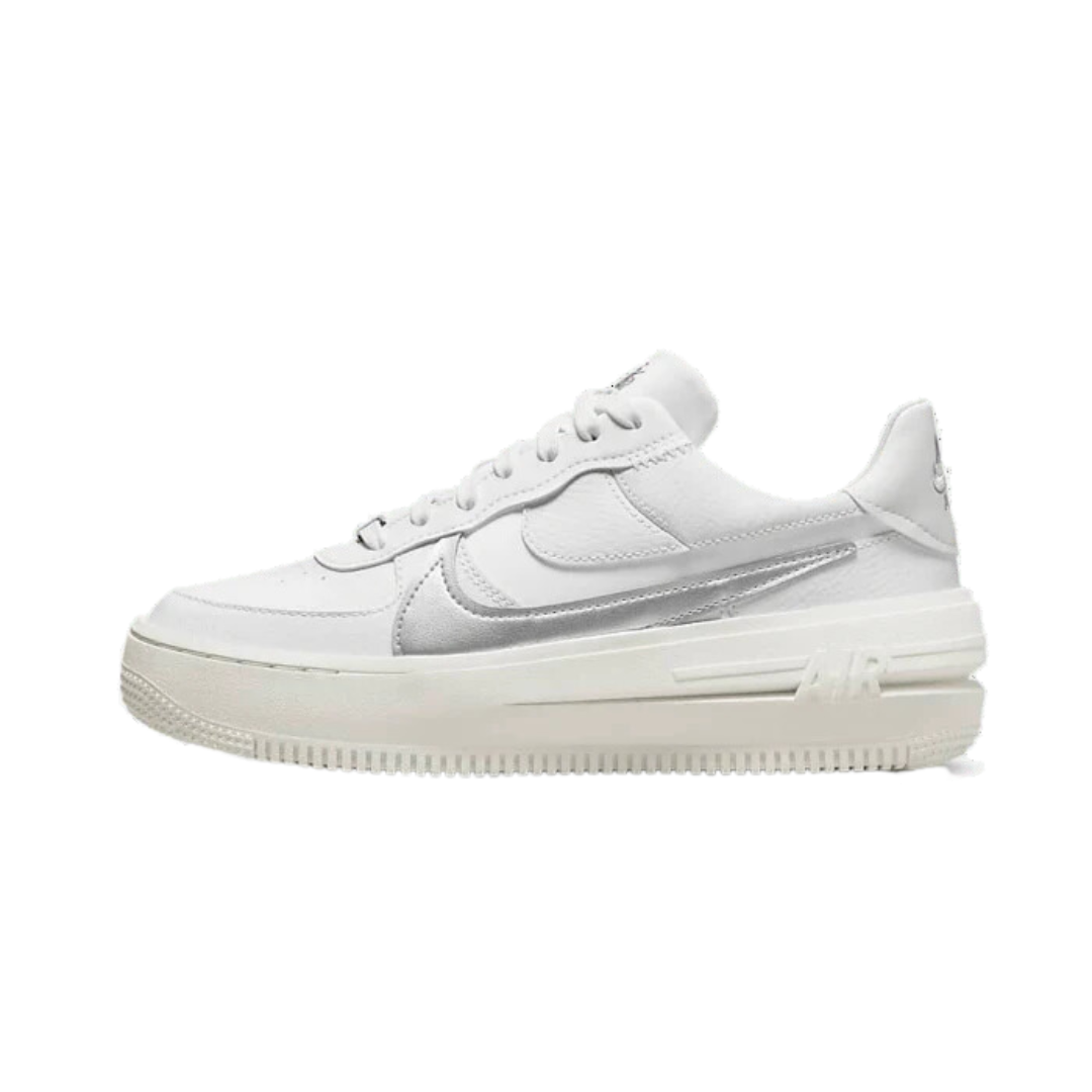 Nike Air Force 1 Low Platform Summit White Metallic Silver