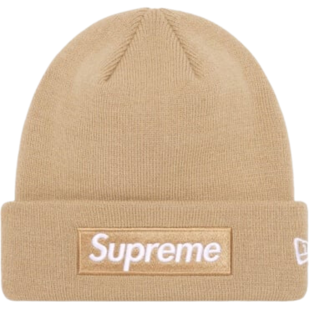 Supreme New Era Box Logo Beanie (FW23) Dark Sand