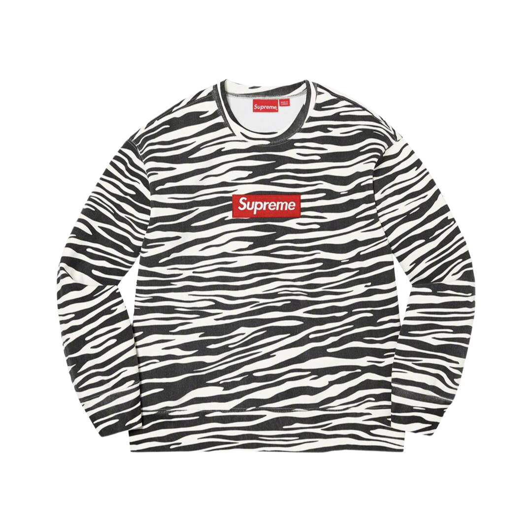 Supreme Box Logo Crewneck (FW22) Zebra