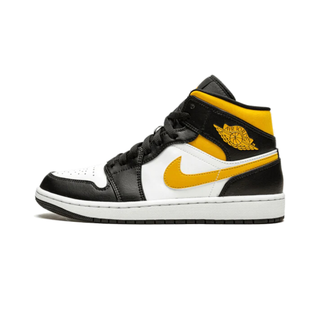 Air Jordan 1 Mid White Pollen Black