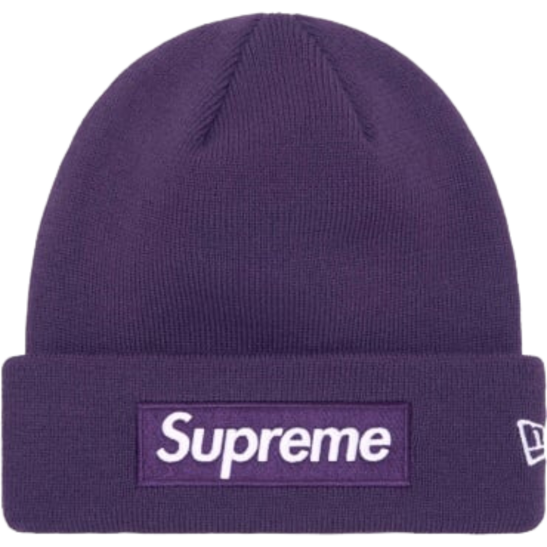 Supreme New Era Box Logo Beanie (FW23) Dark Purple