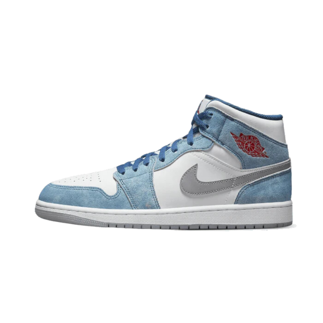 Air Jordan 1 Mid French Blue Fire Red