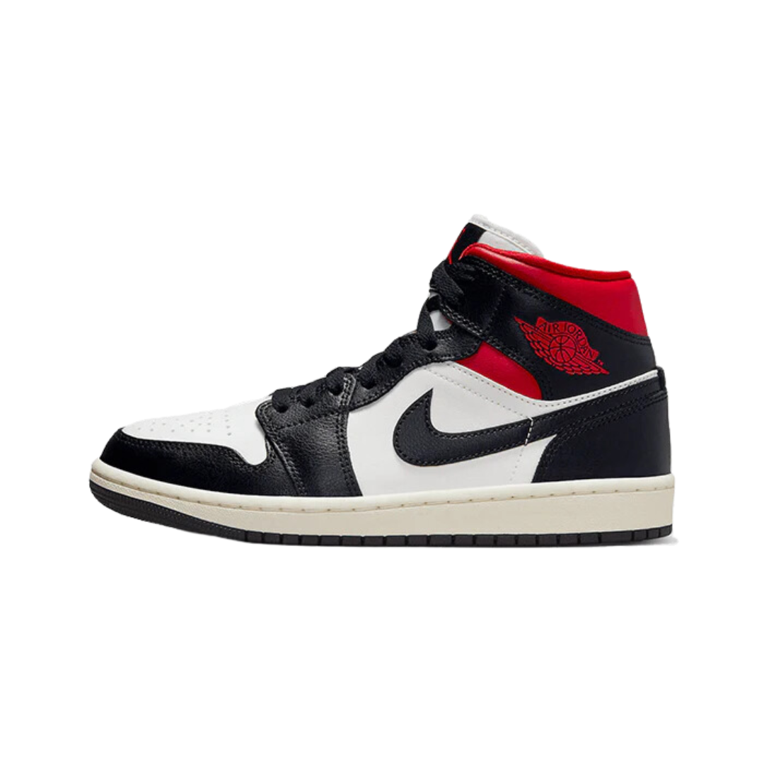 Air Jordan 1 Mid Black Gym Red