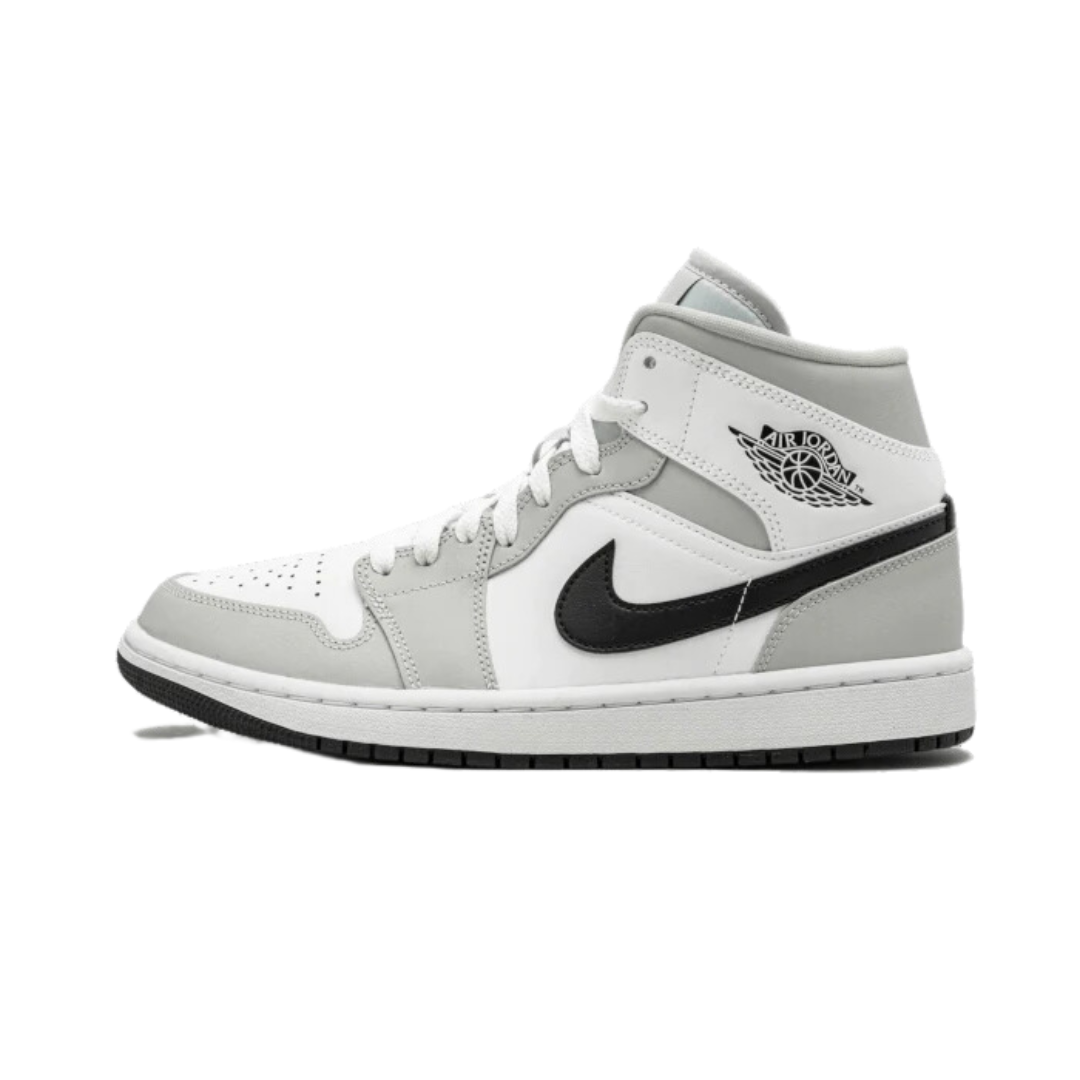 Air Jordan 1 Mid White Light Smoke Grey