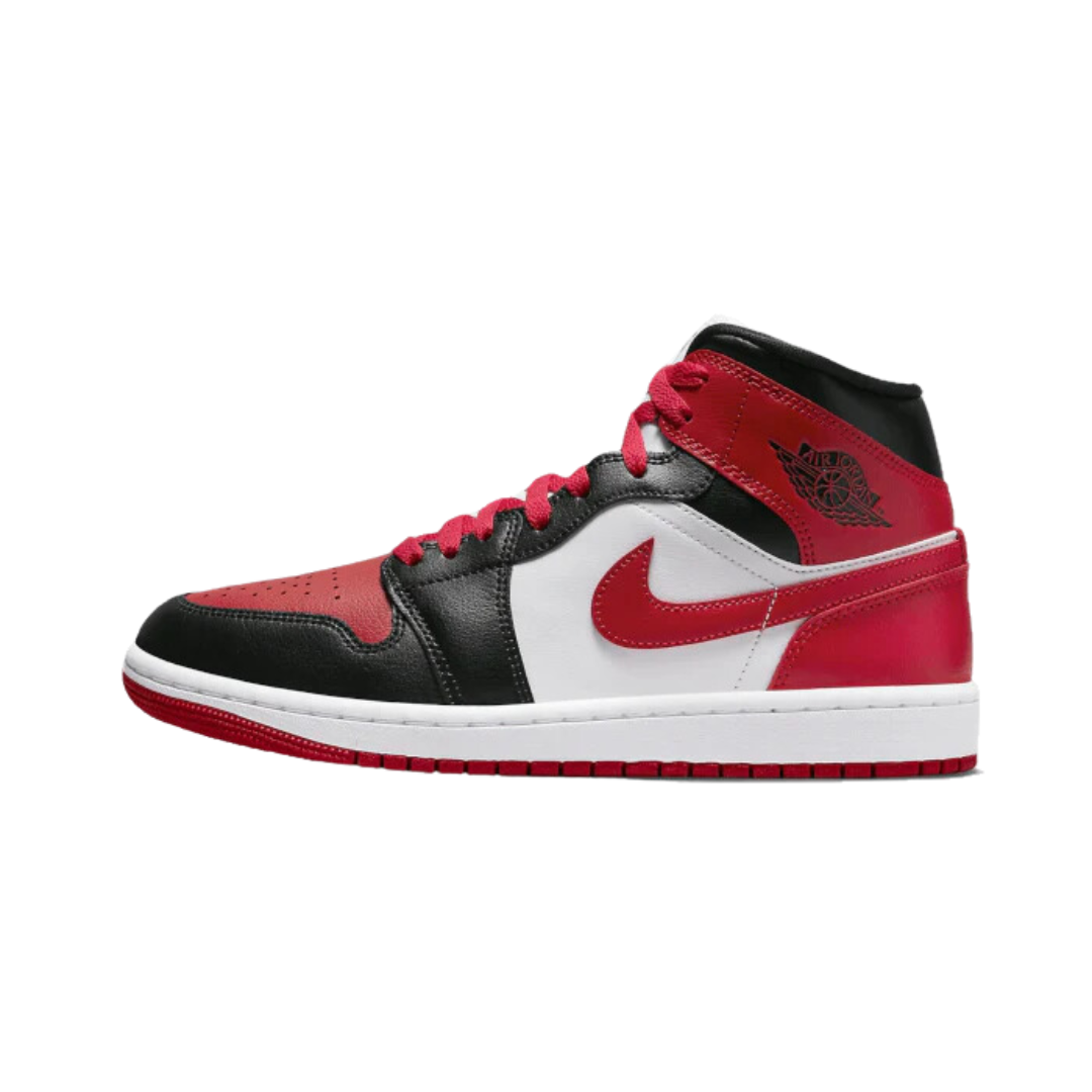 Air Jordan 1 Mid White Bred Toe