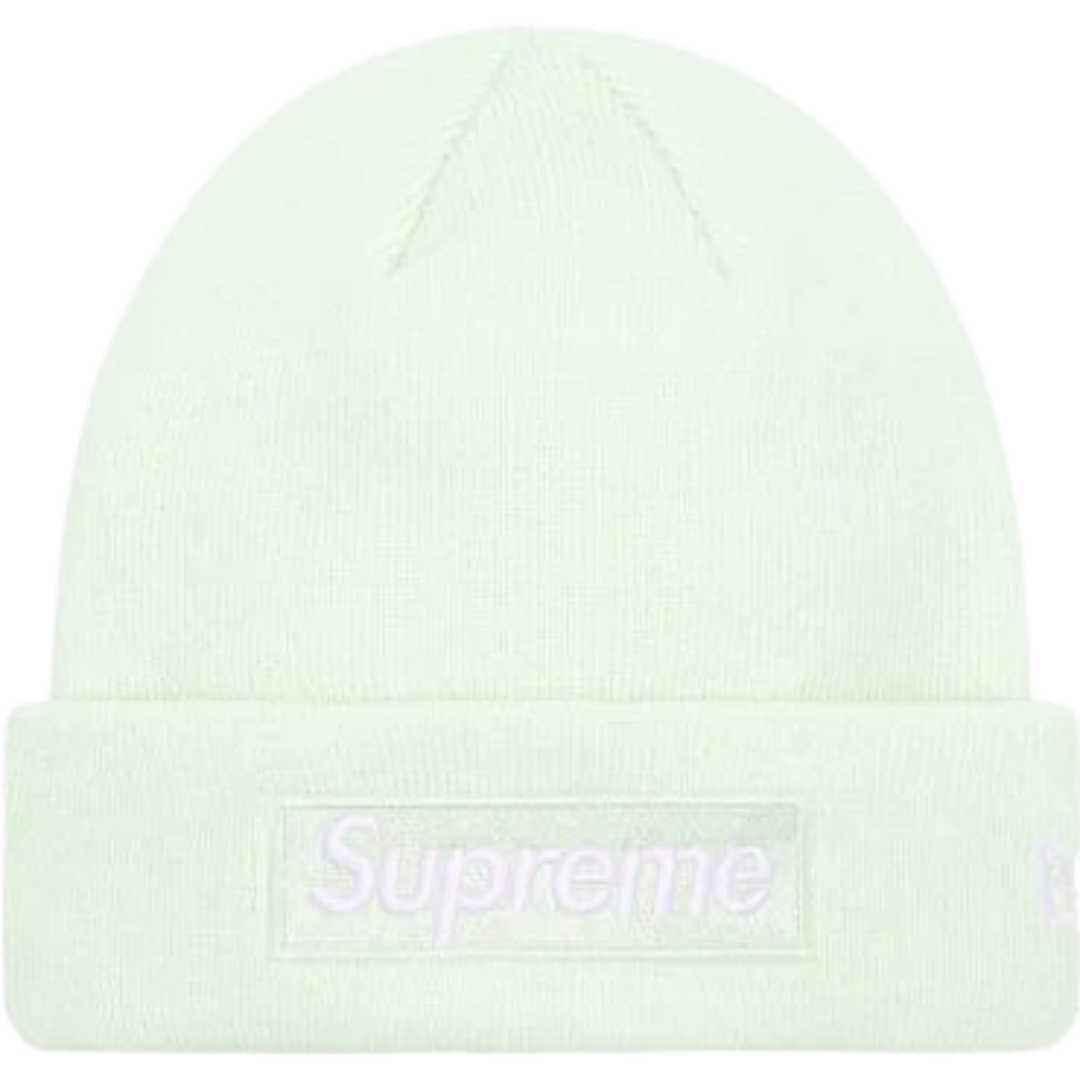 Supreme New Era Box Logo Beanie (FW23) Light Green