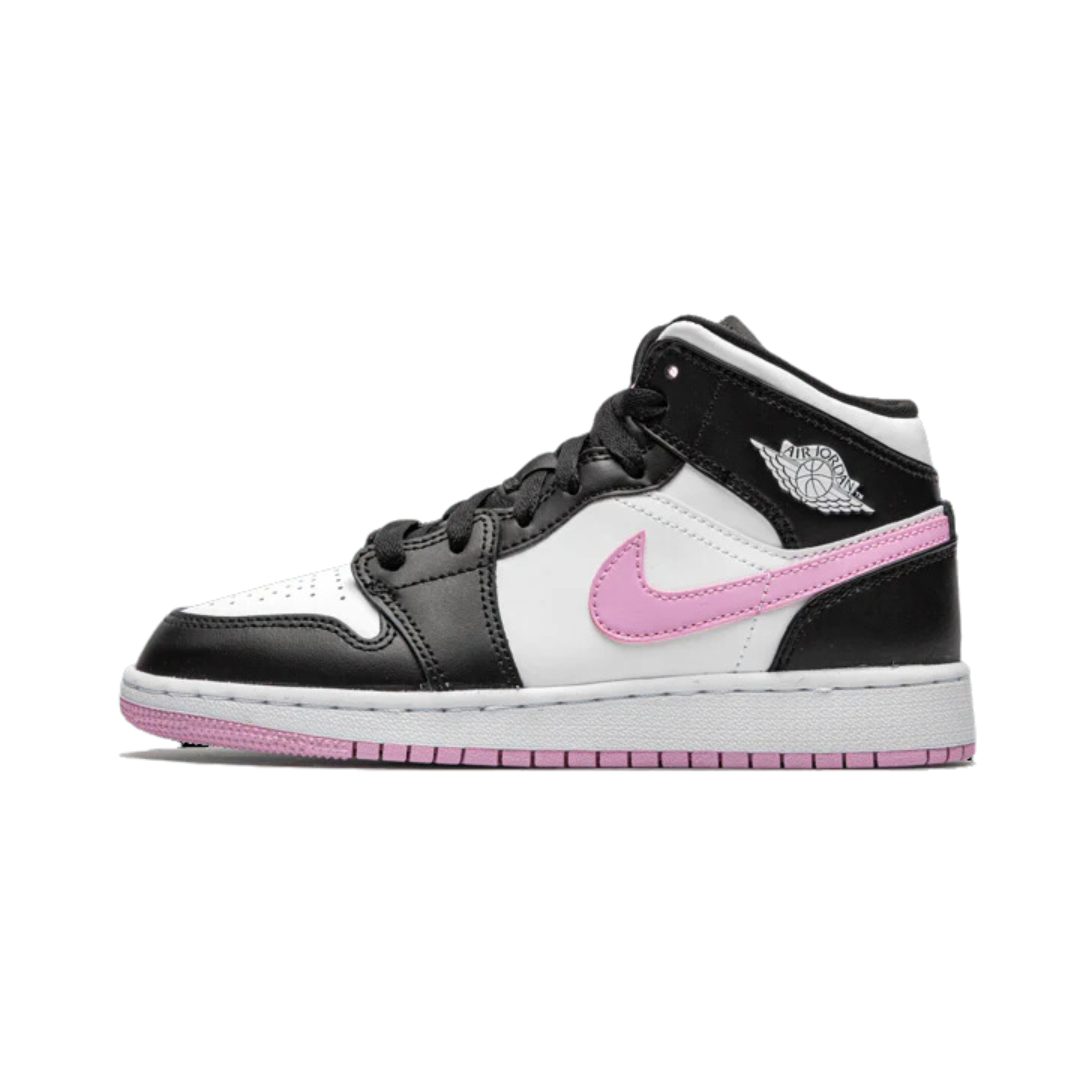 Air Jordan 1 Mid White Black Light Arctic Pink