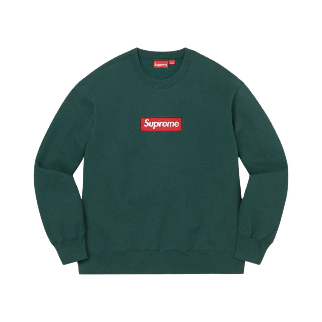 Supreme Box Logo Crewneck (FW22) Dark Pine