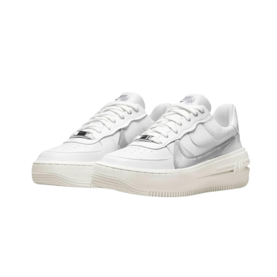 Nike Air Force 1 Low Platform Summit White Metallic Silver