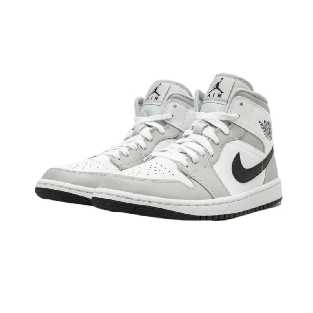 Air Jordan 1 Mid White Light Smoke Grey