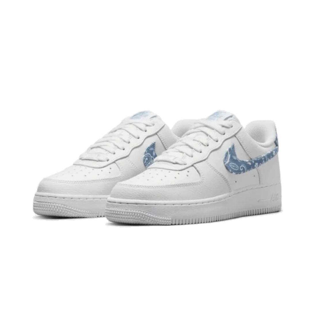 Nike Air Force 1 Low '07 Essential White Worn Blue Paisley