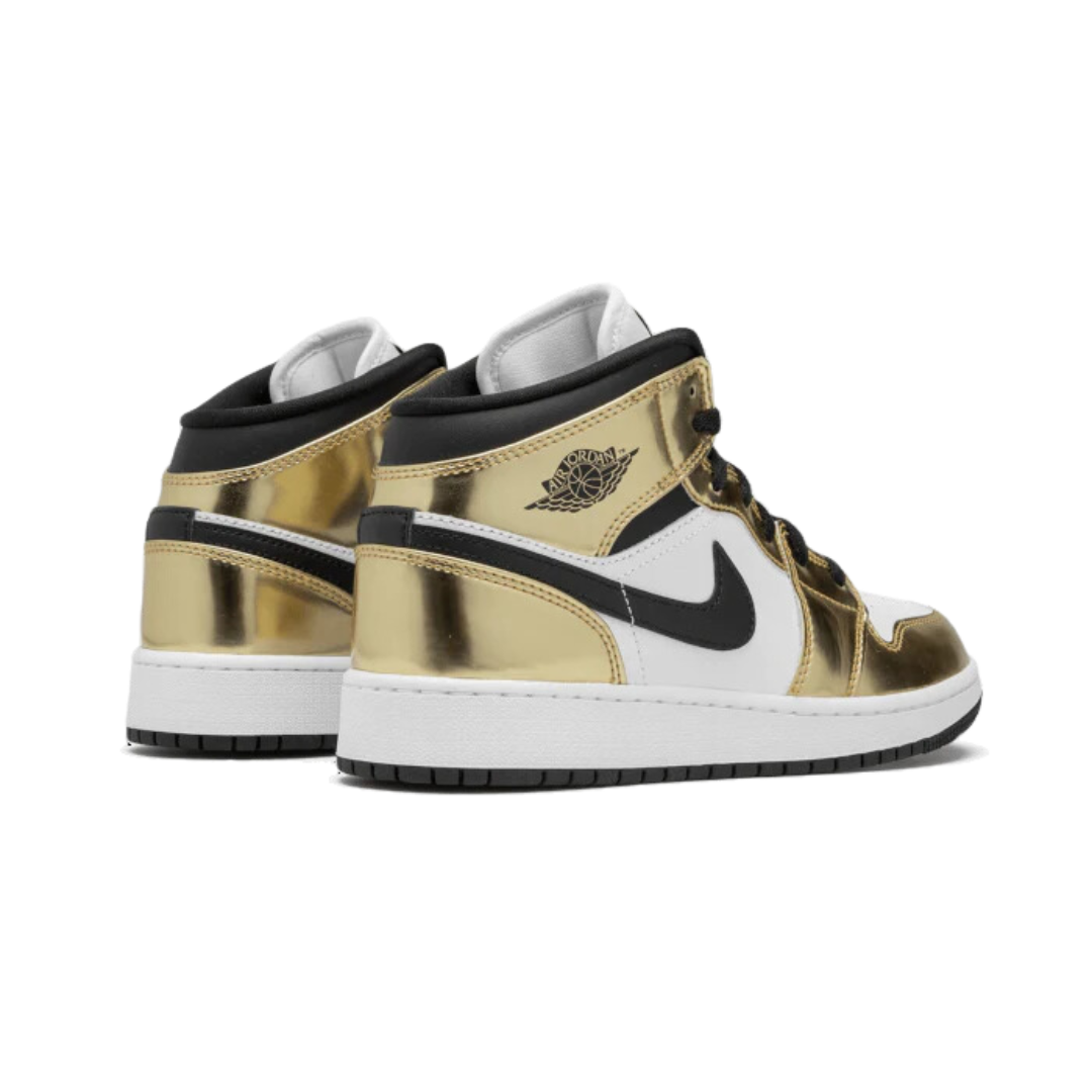 Air Jordan 1 Mid White Metallic Gold