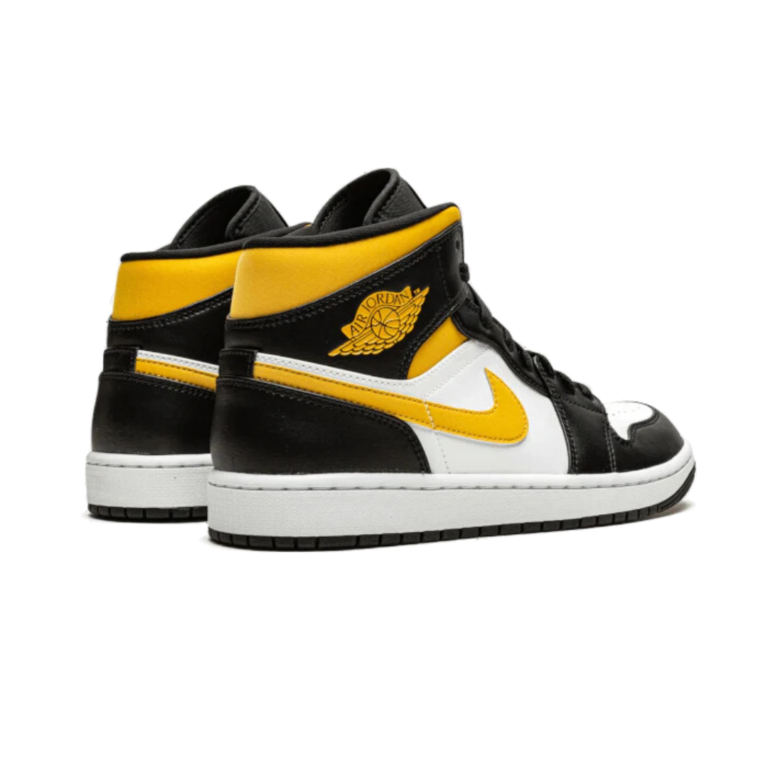 Air Jordan 1 Mid White Pollen Black