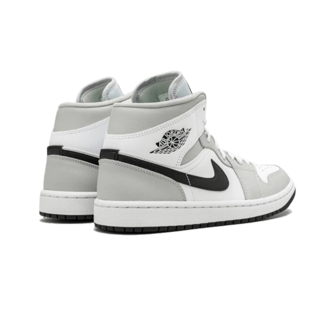 Air Jordan 1 Mid White Light Smoke Grey