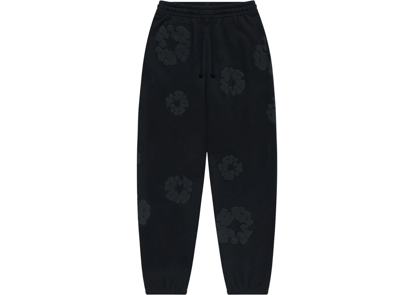 Denim Tears Cotton Wreath Sweatpants Black Monochrome - DT-DTCWSB-BLACKMONOCHROME