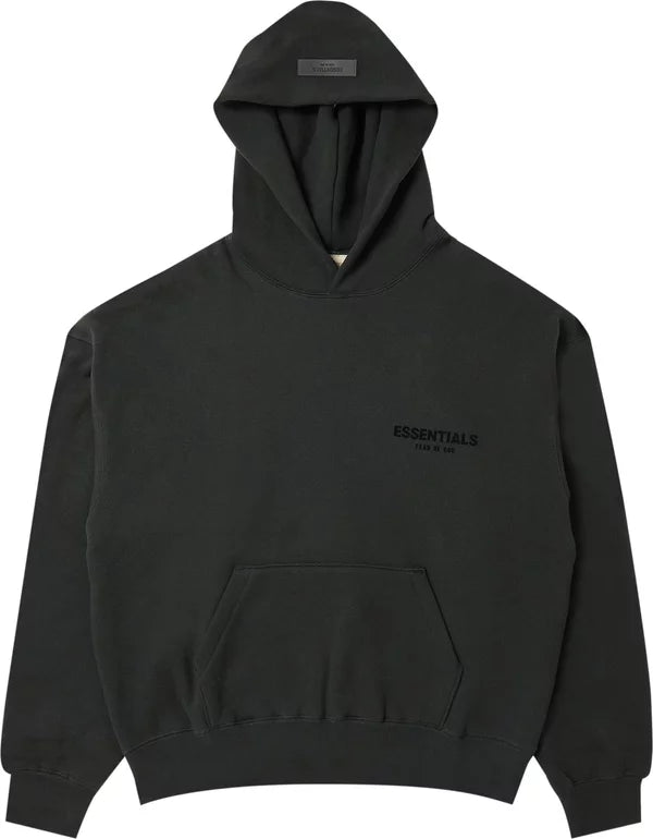 Fear of God Essentials Pullover Chest Logo Hoodie Stretch Limo/Black FW22