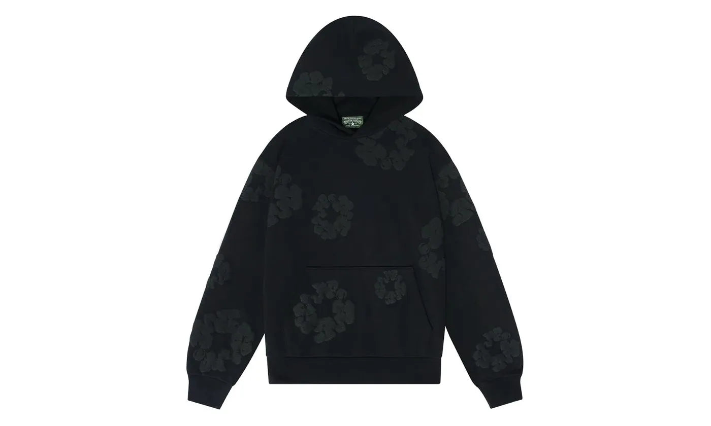 Denim Tears Cotton Wreath Hoodie Black Monochrome - DT-DTCWHB-BLACKMONOCHROME