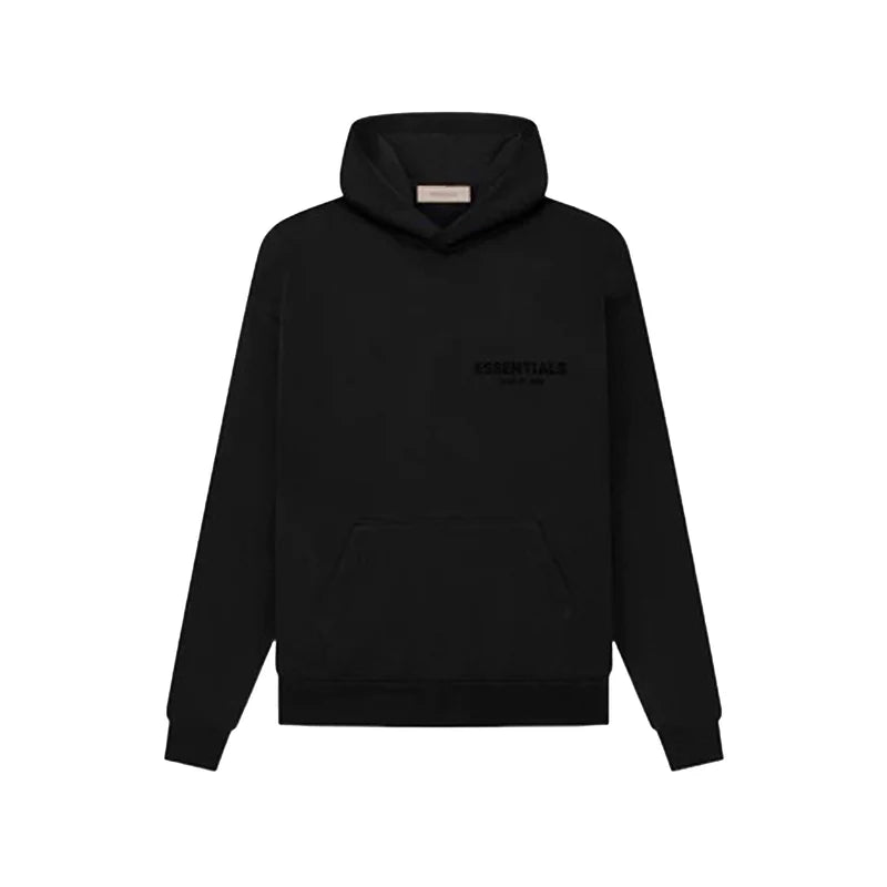 Fear of God Essentials Pullover Brustlogo Hoodie Stretch Limo/Schwarz FW22