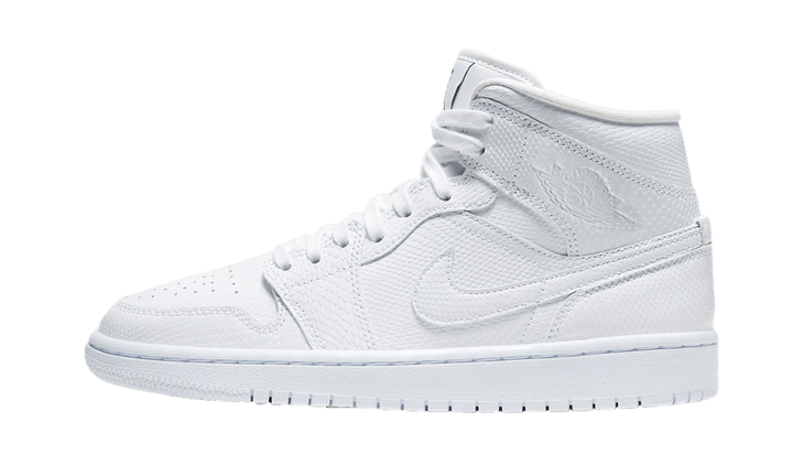 Air Jordan Air Jordan 1 Mid White Snakeskin - BQ6472-110