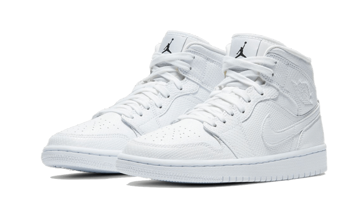 Air Jordan Air Jordan 1 Mid White Snakeskin - BQ6472-110